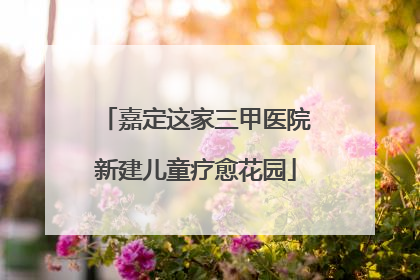 嘉定这家三甲医院新建儿童疗愈花园
