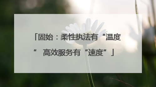 固始：柔性执法有“温度” 高效服务有“速度”