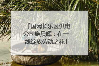 国网长乐区供电公司施晨晖：在一线绽放劳动之花