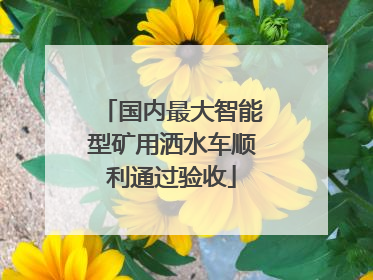 国内最大智能型矿用洒水车顺利通过验收