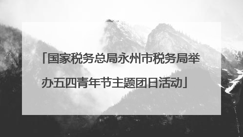 国家税务总局永州市税务局举办五四青年节主题团日活动