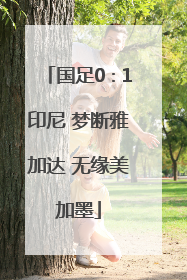 国足0∶1印尼 梦断雅加达 无缘美加墨
