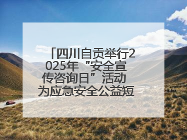 四川自贡举行2025年“安全宣传咨询日”活动 为应急安全公益短视频获奖者颁奖
