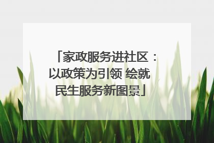 家政服务进社区：以政策为引领 绘就民生服务新图景