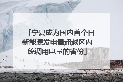 宁夏成为国内首个日新能源发电量超越区内统调用电量的省份