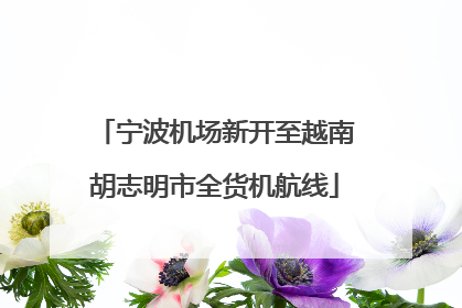 宁波机场新开至越南胡志明市全货机航线