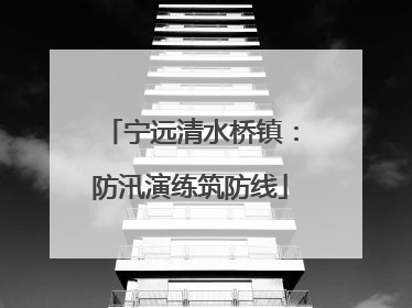 宁远清水桥镇：防汛演练筑防线