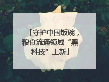 守护中国饭碗，粮食流通领域“黑科技”上新