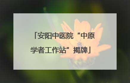 安阳中医院“中原学者工作站”揭牌