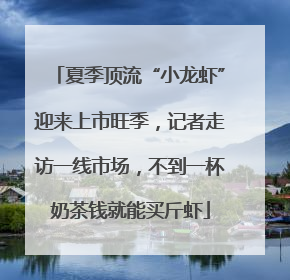夏季顶流“小龙虾”迎来上市旺季，记者走访一线市场，不到一杯奶茶钱就能买斤虾