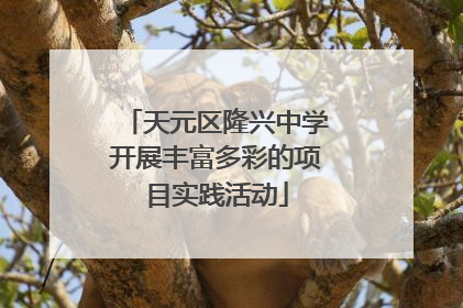 天元区隆兴中学开展丰富多彩的项目实践活动