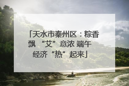 天水市秦州区：粽香飘 “艾”意浓 端午经济“热”起来