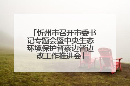 忻州市召开市委书记专题会暨中央生态环境保护督察边督边改工作推进会