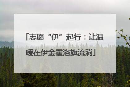 志愿“伊”起行：让温暖在伊金霍洛旗流淌