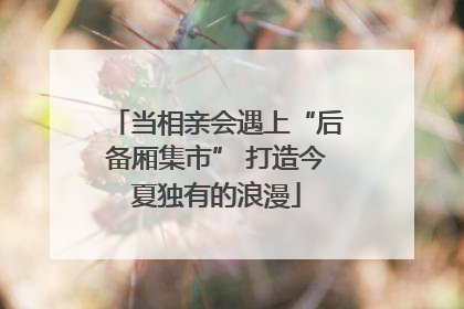 当相亲会遇上“后备厢集市” 打造今夏独有的浪漫