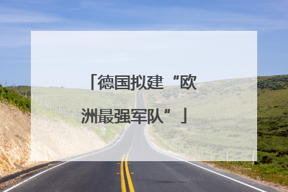 德国拟建“欧洲最强军队”