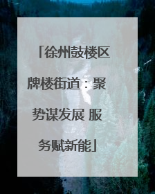 徐州鼓楼区牌楼街道：聚势谋发展 服务赋新能
