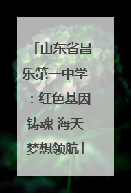 山东省昌乐第一中学：红色基因铸魂 海天梦想领航