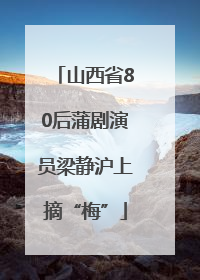 山西省80后蒲剧演员梁静沪上摘“梅”
