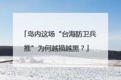 岛内这场“台海防卫兵推”为何越描越黑？