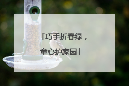 巧手折春绿，童心护家园