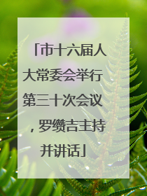 市十六届人大常委会举行第三十次会议，罗缵吉主持并讲话