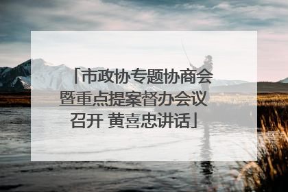 市政协专题协商会暨重点提案督办会议召开 黄喜忠讲话