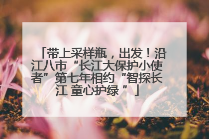 带上采样瓶，出发！沿江八市“长江大保护小使者”第七年相约“智探长江 童心护绿 ”