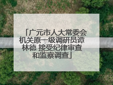 广元市人大常委会机关原一级调研员谭林德 接受纪律审查和监察调查