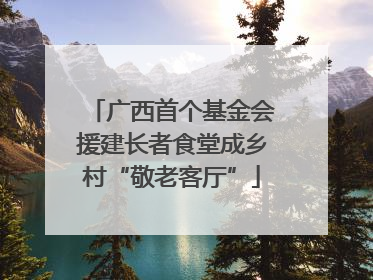 广西首个基金会援建长者食堂成乡村“敬老客厅”