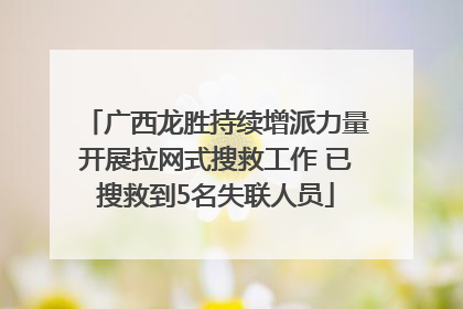 广西龙胜持续增派力量开展拉网式搜救工作 已搜救到5名失联人员