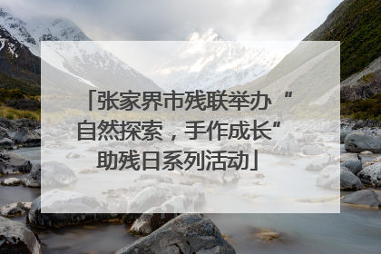 张家界市残联举办“自然探索，手作成长”助残日系列活动