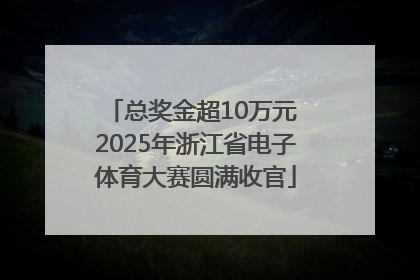 总奖金超10万元 2025年浙江省电子体育大赛圆满收官