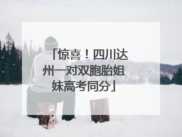 惊喜！四川达州一对双胞胎姐妹高考同分