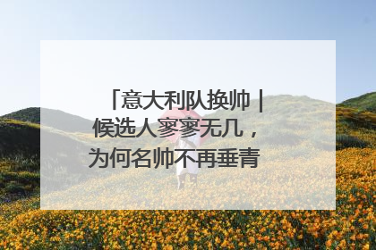 意大利队换帅｜候选人寥寥无几，为何名帅不再垂青“蓝衣军团”？