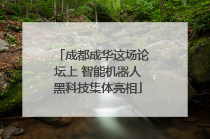 成都成华这场论坛上 智能机器人黑科技集体亮相