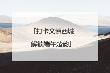 打卡文博西城 解锁端午楚韵
