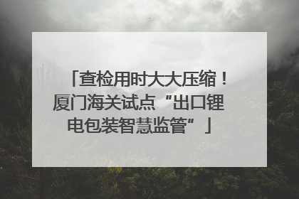 查检用时大大压缩！厦门海关试点“出口锂电包装智慧监管”