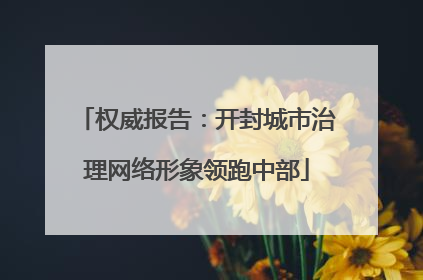 权威报告：开封城市治理网络形象领跑中部
