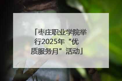 枣庄职业学院举行2025年“优质服务月”活动