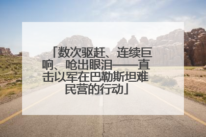 数次驱赶、连续巨响、呛出眼泪——直击以军在巴勒斯坦难民营的行动