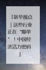 新华视点｜这些行业正在“爆单”！中国经济活力密码