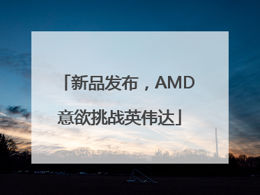 新品发布，AMD意欲挑战英伟达