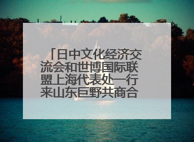日中文化经济交流会和世博国际联盟上海代表处一行来山东巨野共商合作新机遇