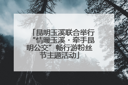 昆明玉溪联合举行“情暖玉溪・牵手昆明公交”畅行游粉丝节主题活动