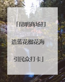 昆明商场打造蓝花楹花海引民众打卡