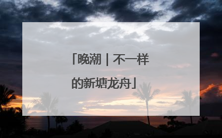 晚潮｜不一样的新塘龙舟