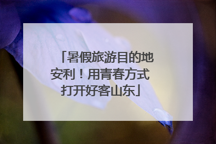 暑假旅游目的地安利！用青春方式打开好客山东