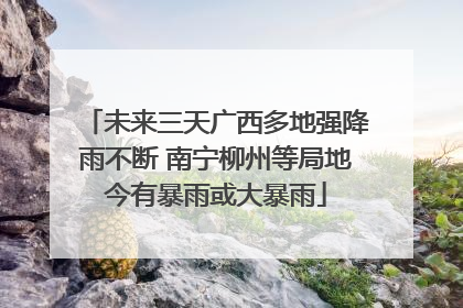 未来三天广西多地强降雨不断 南宁柳州等局地今有暴雨或大暴雨