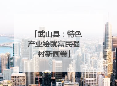 武山县：特色产业绘就富民强村新画卷